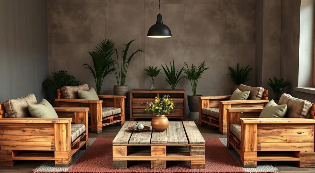 decoracao-com-poltronas-de-pallet-1024x563 A Verdade Sobre as Poltronas de Pallet: Confortáveis ou Só Bonitas?