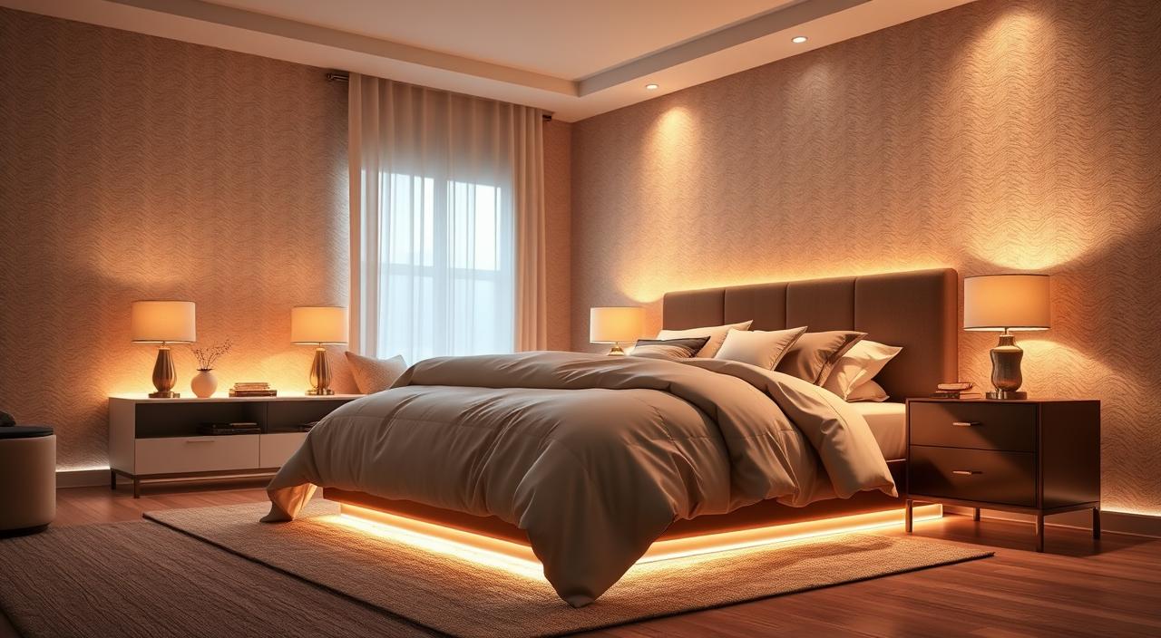 decoração de quarto com led