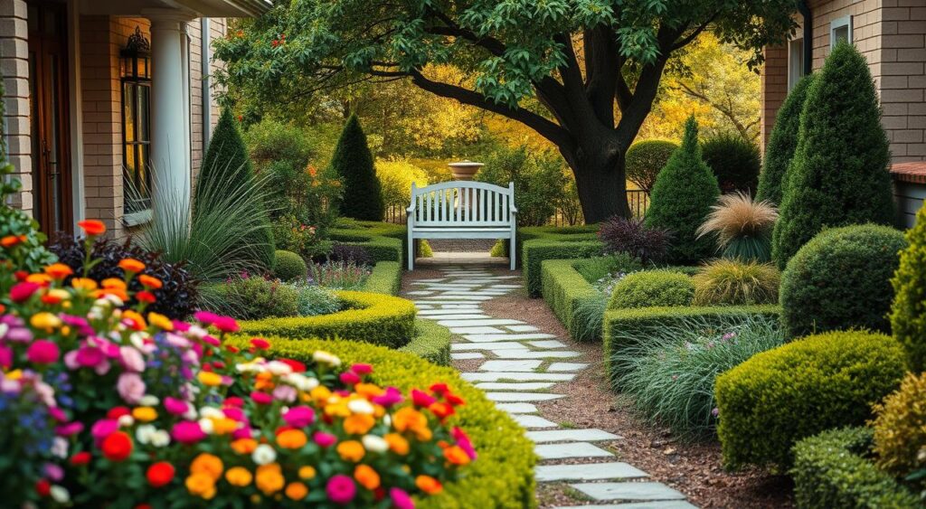 elementos-de-jardins-1024x563 Inspiração: 20 Fotos de Casas com Jardim na Frente
