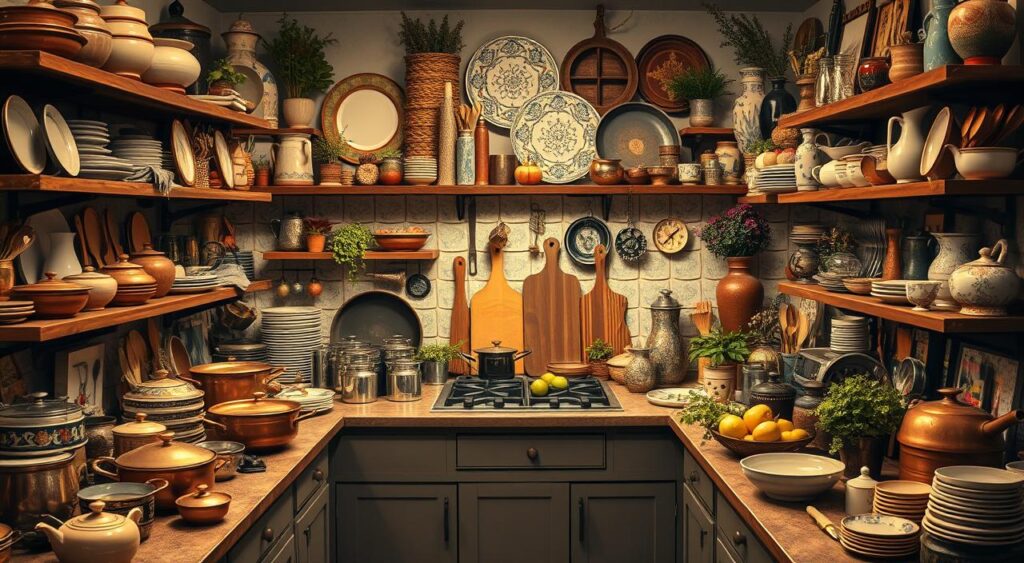 excesso-de-acessorios-na-decoracao-da-cozinha-1024x563 10 Erros na Decoração da Cozinha e Como Evitá-los