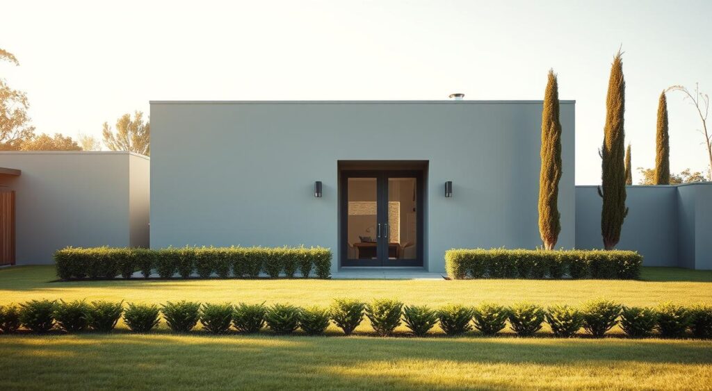 fachada-de-casa-simples-cinza-1024x563 Fachada de Casa Simples Cinza: Estilos Modernos que não Saem de Moda