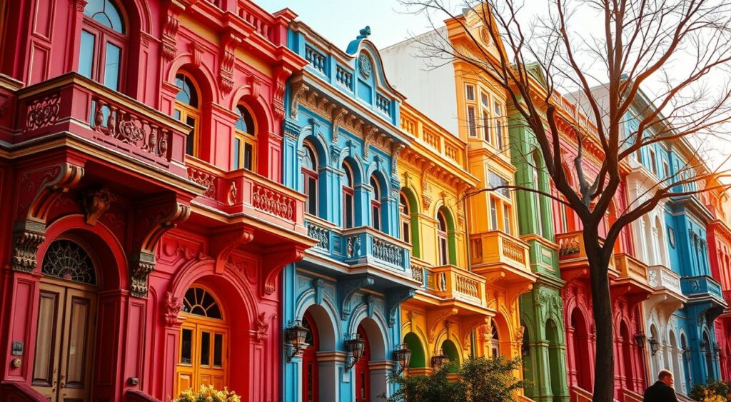 fachadas-coloridas-1024x563 Fachadas Lindas: Inspiração para Casas Deslumbrantes e Simples