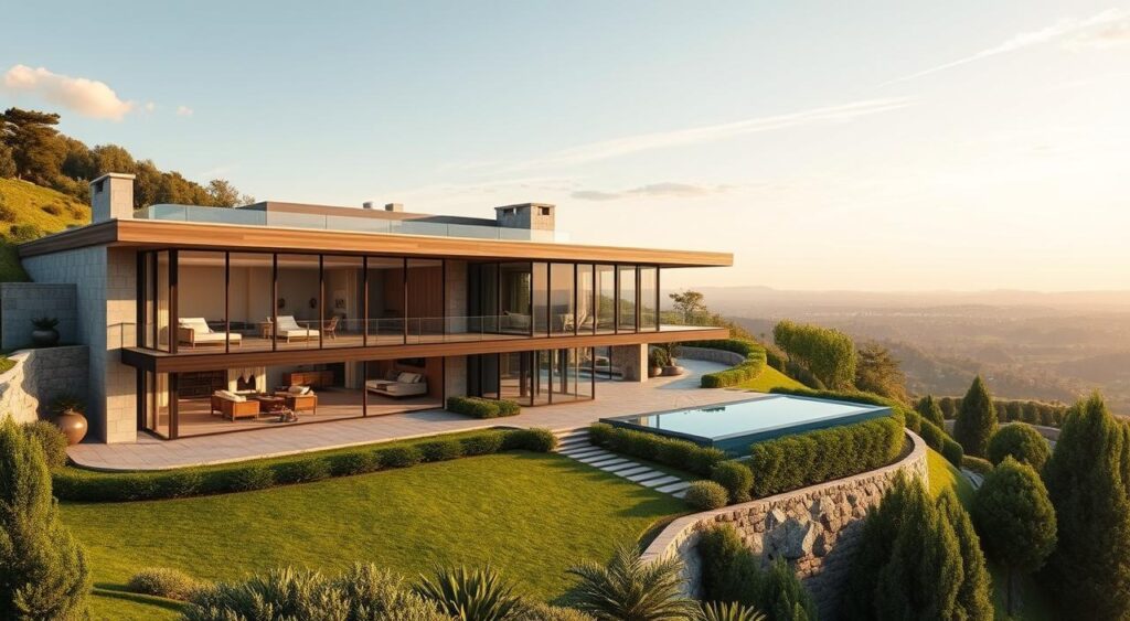 fachadas-de-casas-de-luxo-1024x563 Fachadas de Casas com Vidro na Frente: Estilos Modernos