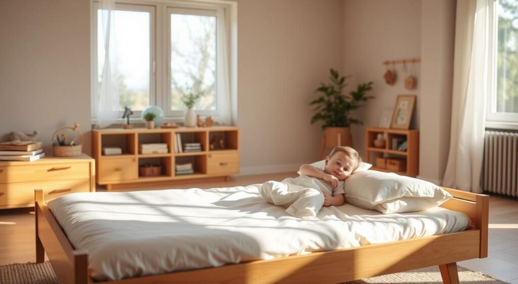 idade-ideal-para-cama-montessoriana-1024x563 Fotos de Camas Montessorianas Criativas Que Estão Bombando nas Redes