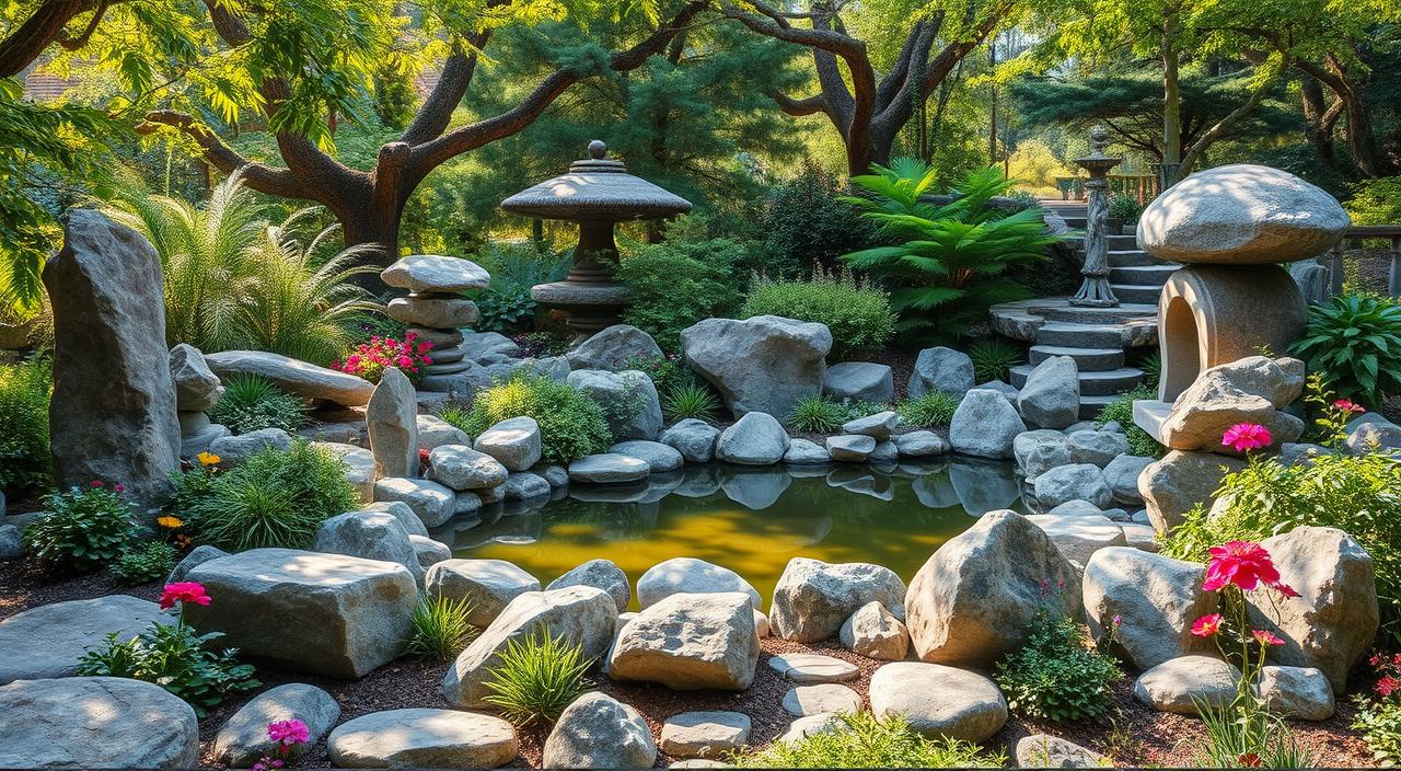 ideias de jardins com pedras