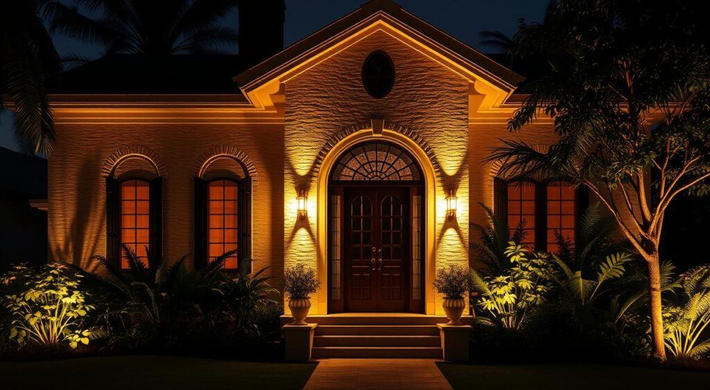 iluminacao-de-fachadas-1-1024x563 Fachadas Lindas: Inspiração para Casas Deslumbrantes e Simples