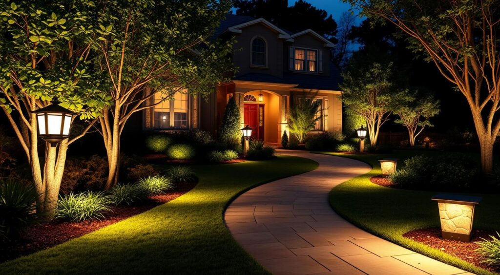 iluminacao-externa-1024x563 Ideias para Jardim Frontal de Casa Elegante e Bem Pensada