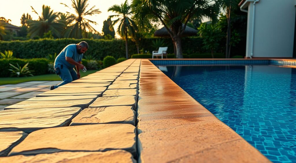 instalacao-da-pedra-mineira-para-piscina-1024x563 Pedra Mineira para Borda de Piscina: Estilo e Durabilidade