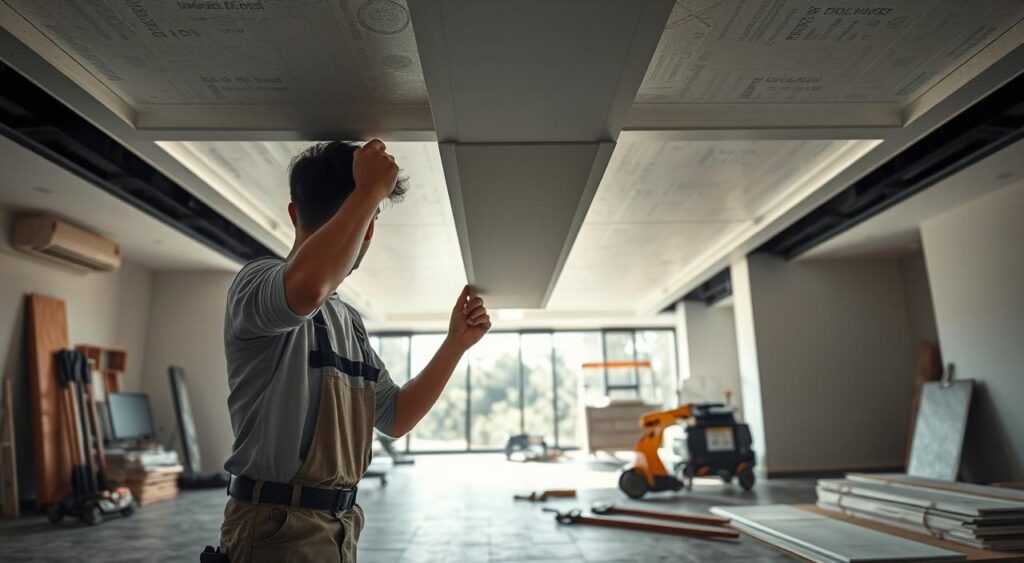 instalacao-de-forro-1024x563 Forro de Gesso ou PVC: Qual a Melhor Escolha, segundo Engenheiros?