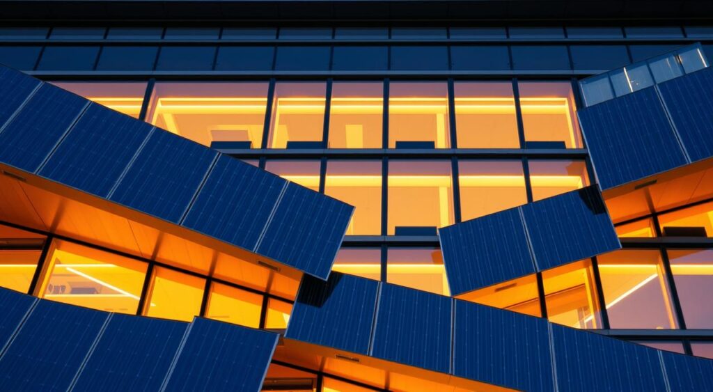 integracao-de-paineis-solares-1024x563 Fachadas com Painéis Solares: A Tendência que Só Vai Aumentar