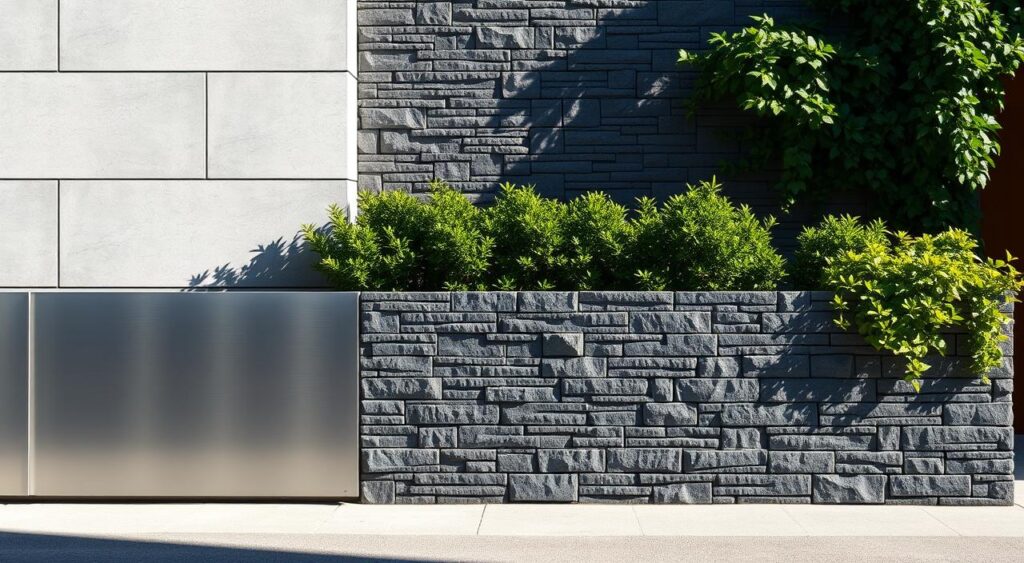 materiais-para-fachadas-1024x563 Fachada de Casa Simples Cinza: Estilos Modernos que não Saem de Moda
