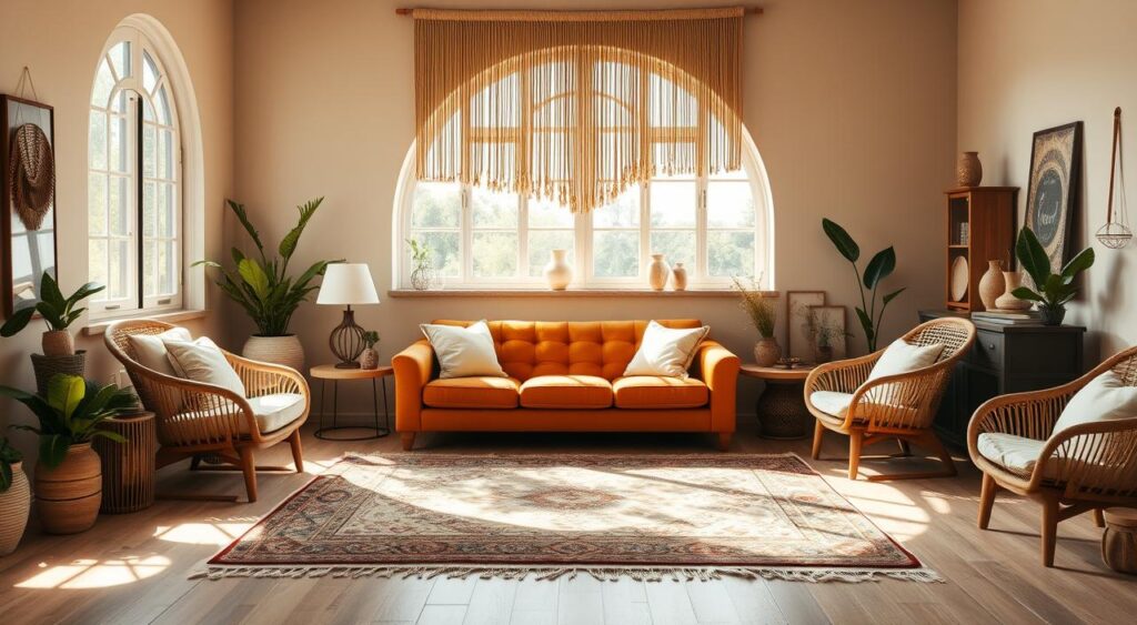moveis-boho-1024x563 Como Montar uma Sala de Estar Boho Incrível Sem Gastar Muito