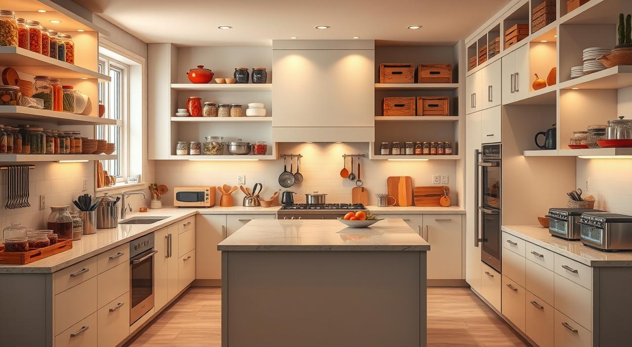 organização na cozinha