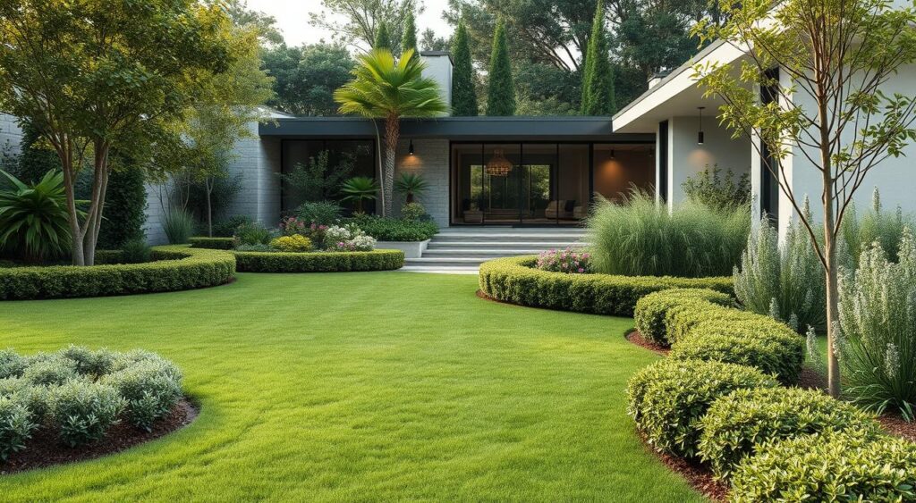 paisagismo-integrado-1024x563 Fachadas de Casas Térreas Modernas que Vão te Inspirar Agora