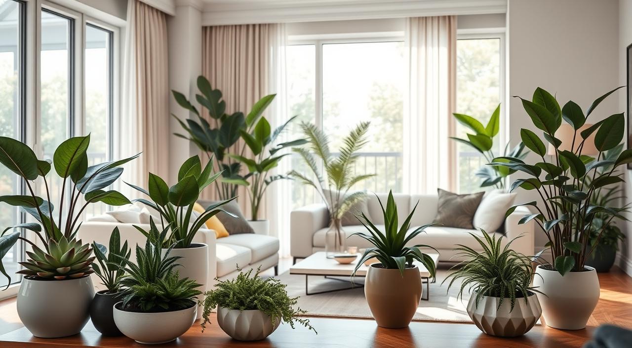 plantas artificiais na decoração