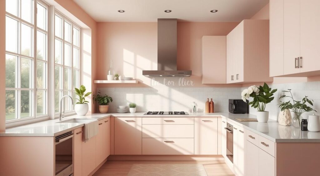 rosa-blush-em-ambientes-modernos-1024x563 10 Tendências de Cores de Cozinha Planejada. Qual Sua Preferida?