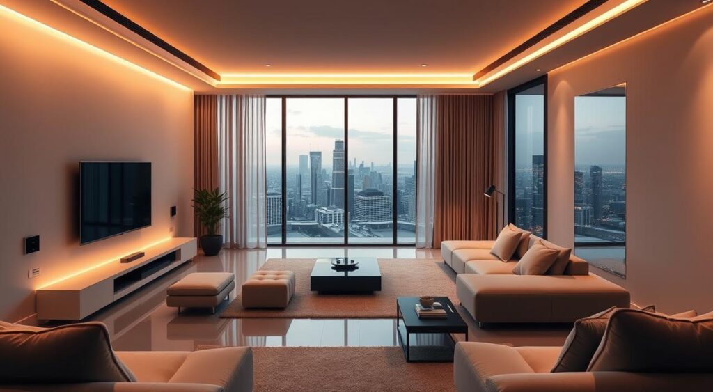 tecnologia-em-design-em-casas-inteligentes-1024x563 Inspirações em Arquitetura de Luxo Acessíveis e Lindas