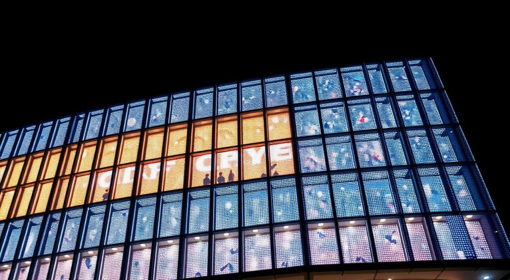 tendencia-de-fachadas-com-LED-1024x563 Fachadas com iluminação LED que Vão te Impressionar