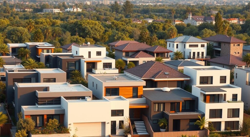tendencias-de-fachadas-residenciais-1024x563 Fachada de Casa Simples Cinza: Estilos Modernos que não Saem de Moda