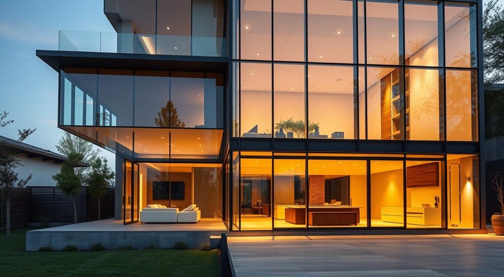 tendencias-em-fachadas-1024x563 Casas Modernas com Pele de Vidro na Fachada: Elegância e Luz