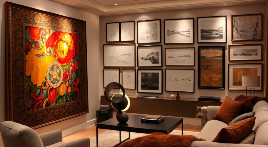 arte-na-sala-de-estar-1024x563 12 Ideias Únicas para Decoração de Sala Estar, segundo Decoradores