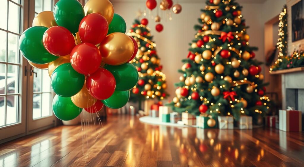 baloes-na-decoracao-natalina-1024x563 Decoração de Natal Para Loja: 10 Ideias Lindas e Práticas