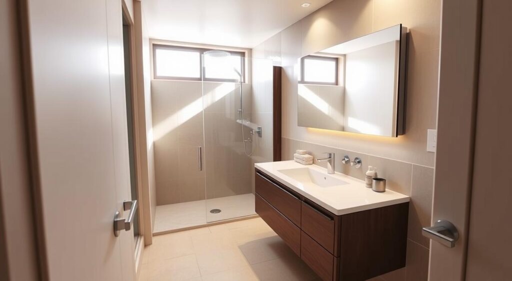 banheiro-pequeno-2-1024x563 10 Ideias para Apartamentos Pequenos com Decoração Inteligente