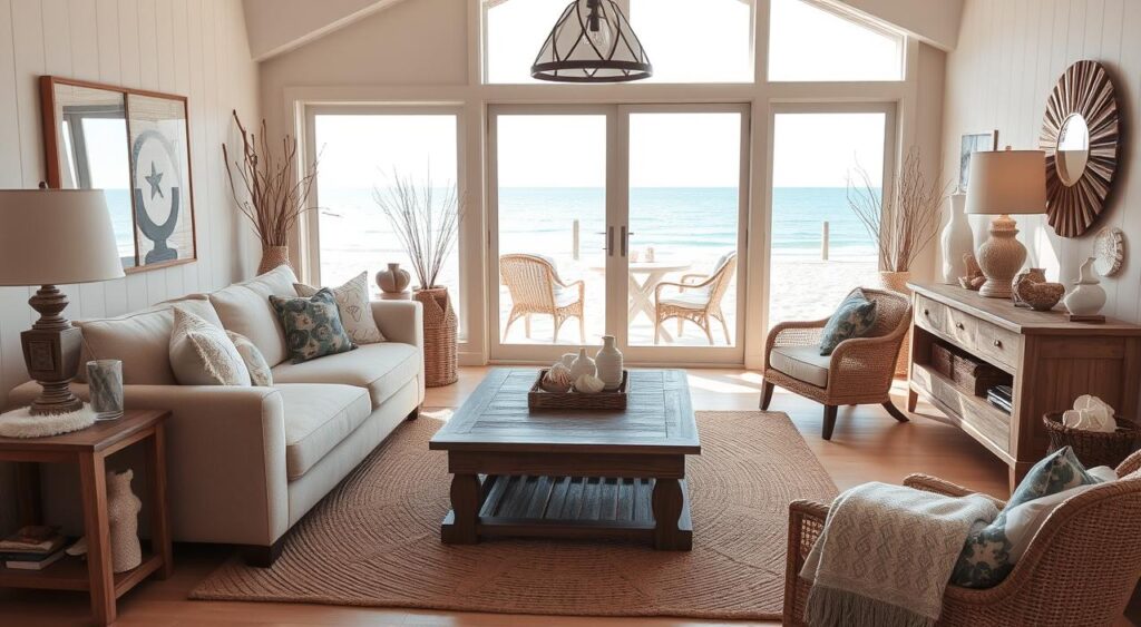 combinacao-de-estilos-sala-praiana-1024x563 Dicas de Decoração Sala Praiana em 5 Passos Simples