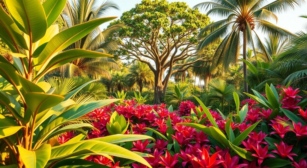 combinacao-de-plantas-exoticas-1024x563 Jardins Tropicais em Casa: Fáceis de Fazer e Lindos e Observar!