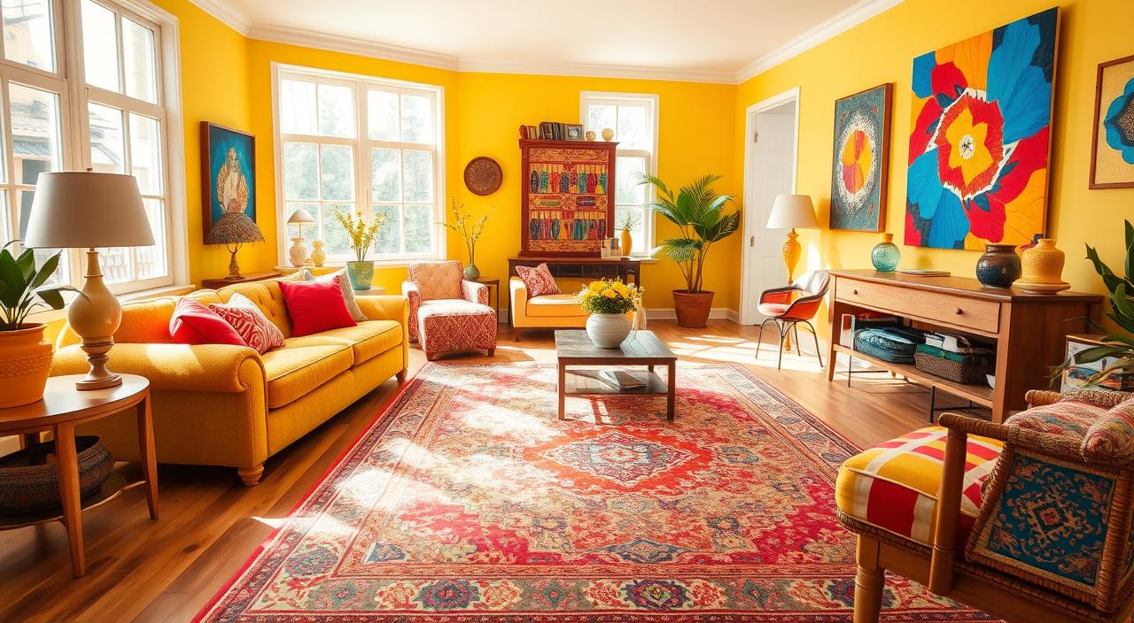 cores alegres na decoração