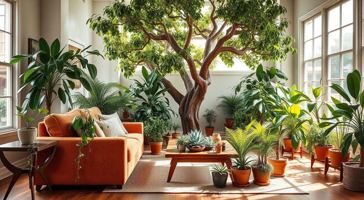 decoração com plantas