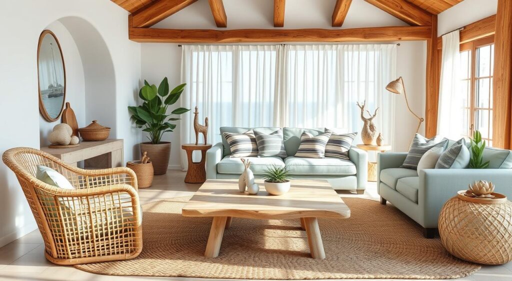 elementos-decoracao-sala-praiana-1024x563 Dicas de Decoração Sala Praiana em 5 Passos Simples