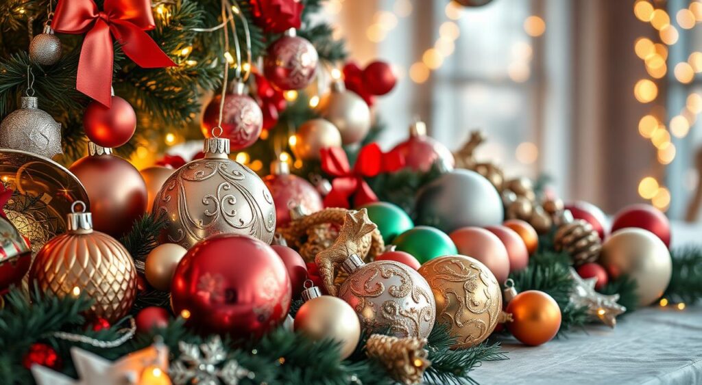 enfeites-de-natal-para-decoracao-natalina-1024x563 Mesa de Natal Simples e Maravilhosa pra Melhor Época do Ano