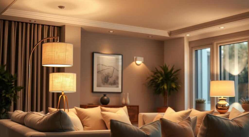 escolha-de-lampadas-para-um-ambiente-acolhedor-1024x563 10 Dicas de Iluminação em Sala para Aconchegantes e Lindas