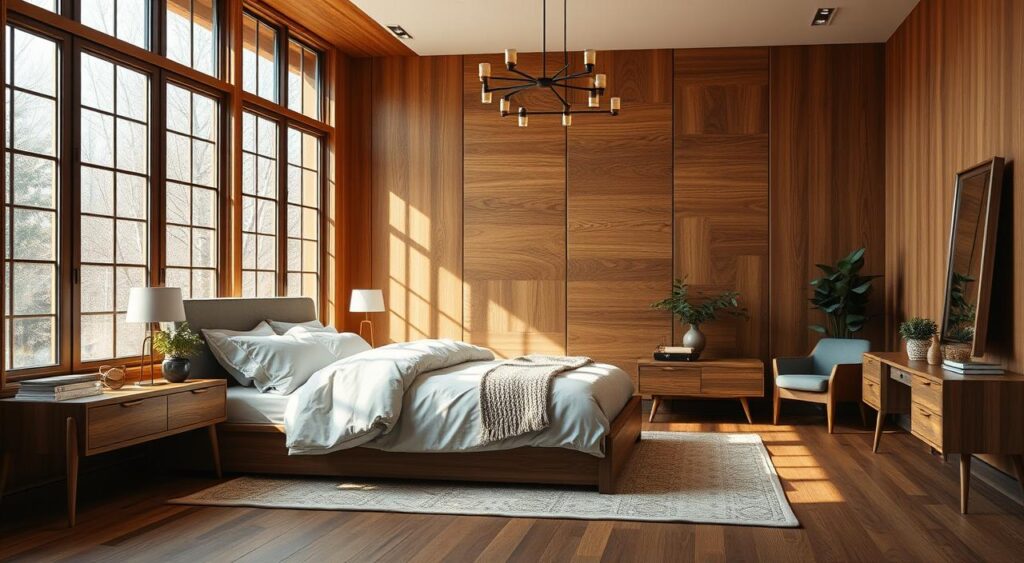 estilos-de-decoracao-com-paineis-de-madeira-1024x563 Painel de Madeira no Quarto: Muito Estilo e Conforto