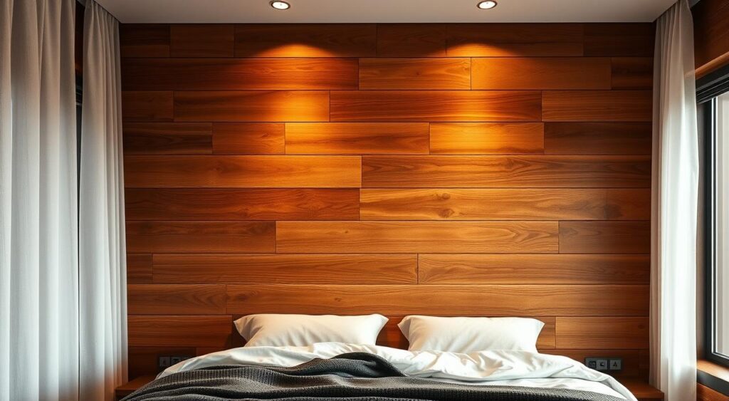 painel-de-madeira-quarto-1-1024x563 Painel de Madeira no Quarto: Muito Estilo e Conforto