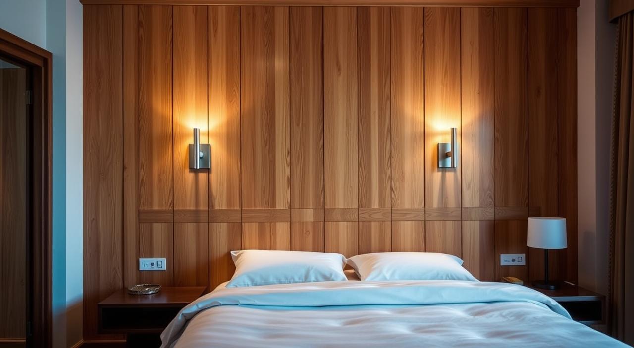 painel de madeira quarto