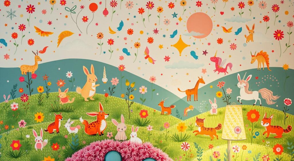 papel-de-parede-infantil-1024x563 Quartos Decorados de Papel de Parede: Lindo e Fácil de Fazer