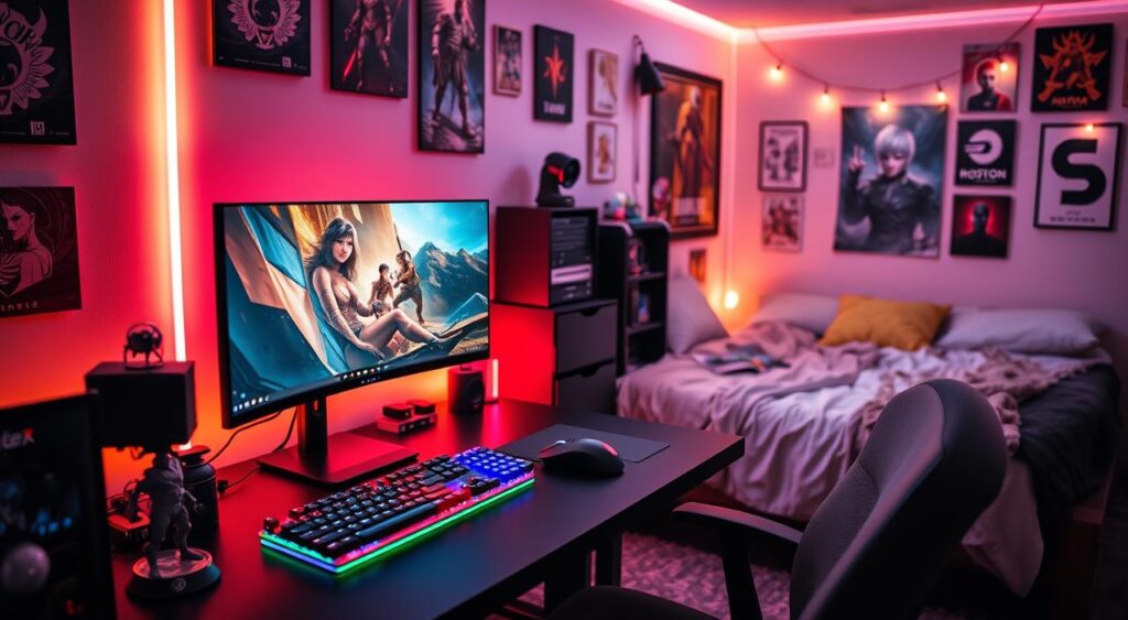 quarto-gamer-1024x563 Quarto com LED: Como Escolher a Iluminação Certa para Você