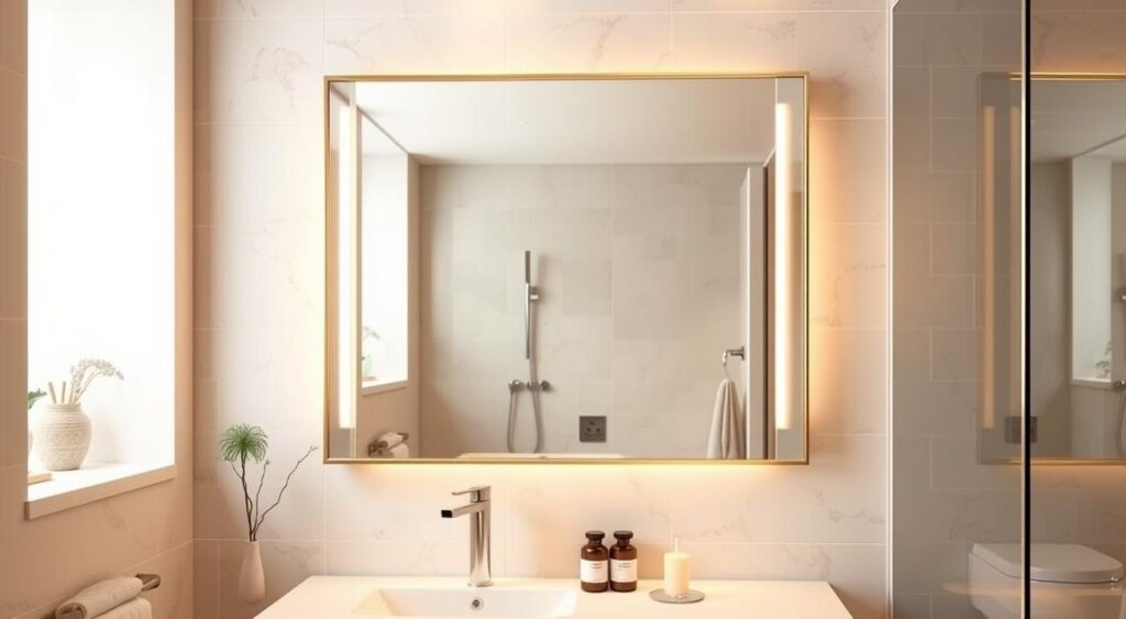 tamanho-ideal-espelho-1024x563 Os Melhores Modelos de Espelhos Banheiro para sua Decoração!