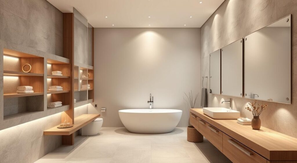tendencias-de-banheiro-1024x563 Banheiros com Nichos Embutidos: 10 Modelos e Estilos que vão te Encantar