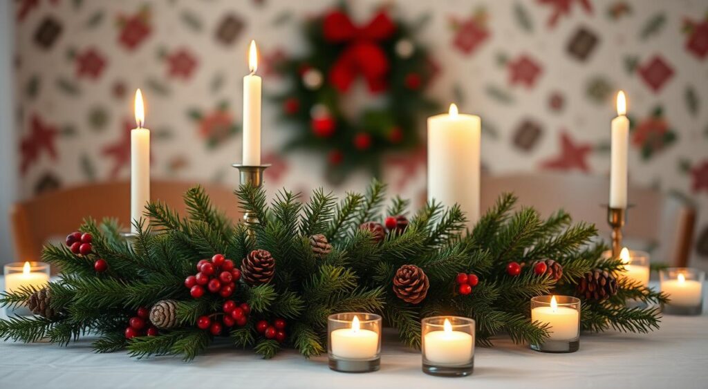 uso-de-velas-na-mesa-de-Natal-1024x563 Mesa de Natal Simples e Maravilhosa pra Melhor Época do Ano