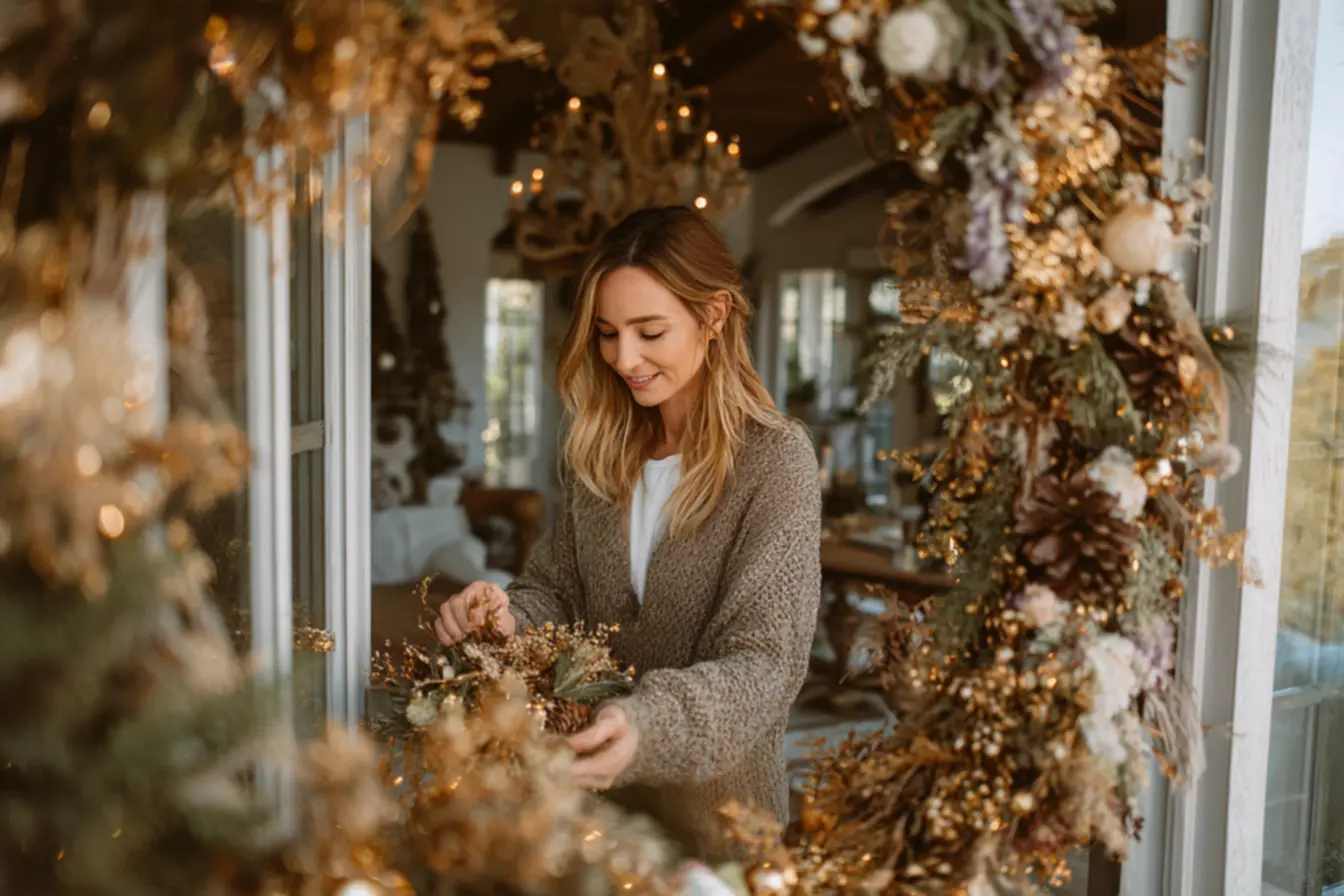 img2011-610 Enfeite de porta natalino que traz magia às suas festas