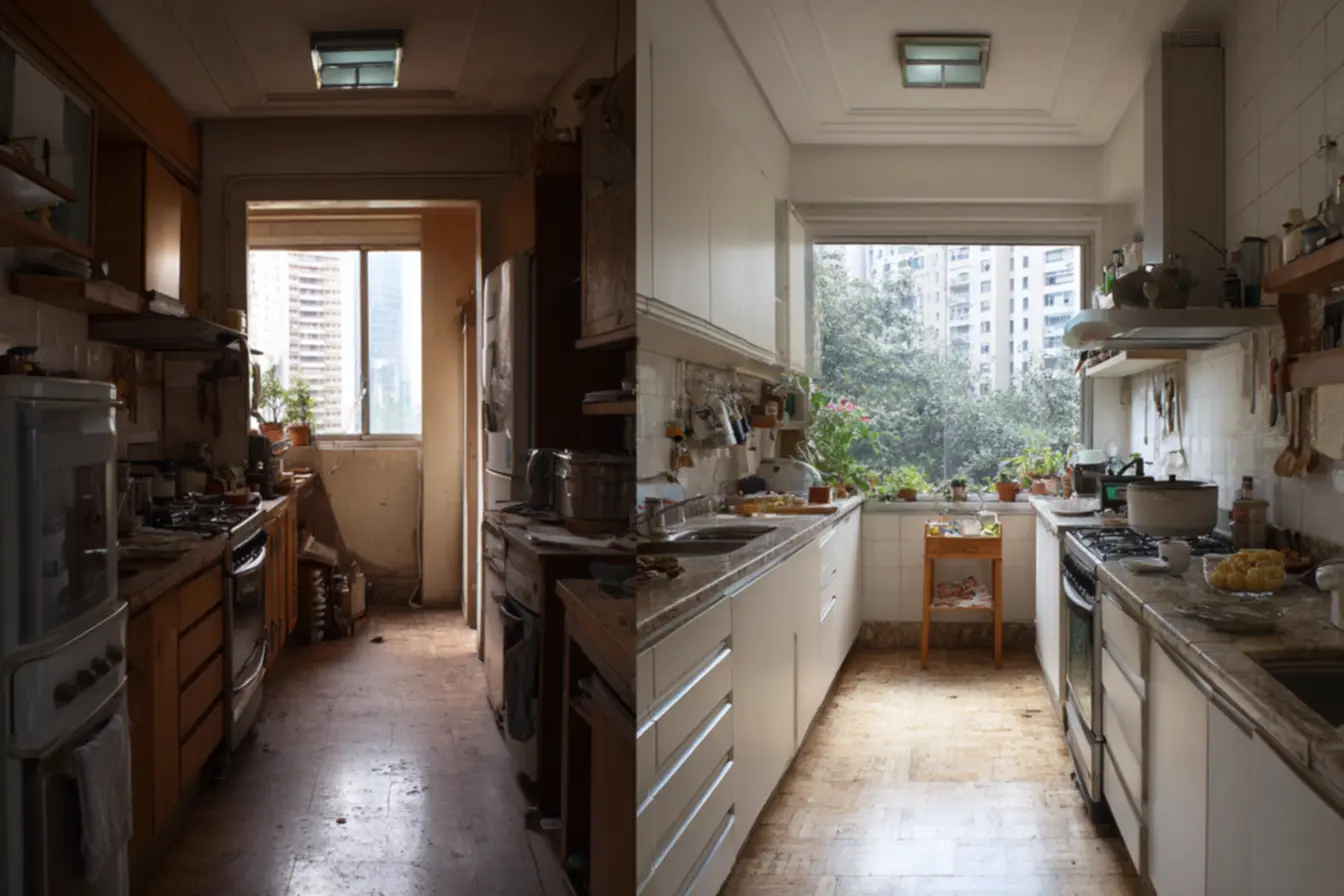 transformacao-de-cozinha-pequena-2 Chega de ter pouco espaço: Veja a transformação de cozinha pequena e bem aproveitada transformacao-de-cozinha-pequena-2 Chega de ter pouco espaço: Veja a transformação de cozinha pequena e bem aproveitada