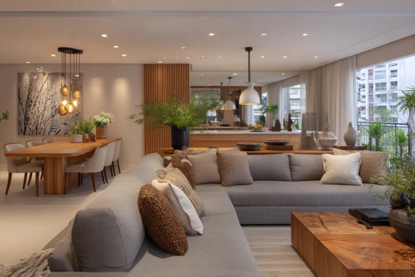 convivencia-entre-sala-e-jantar-2 O elemento de design que transforma a convivência entre sala e jantar em um sonho convivencia-entre-sala-e-jantar-2 O elemento de design que transforma a convivência entre sala e jantar em um sonho