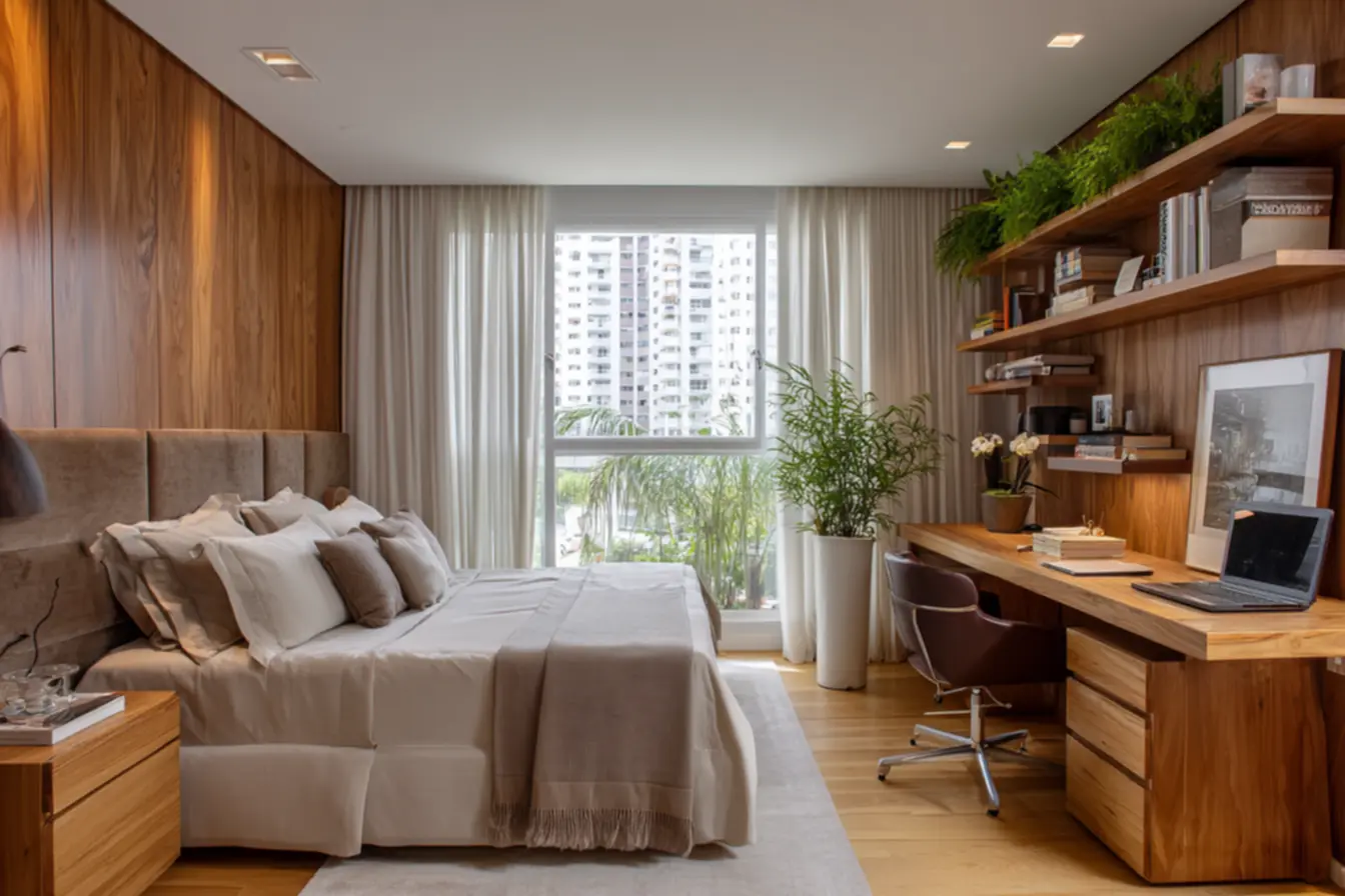 home-office-no-quarto-de-casal As combinações de móveis que podem deixar seu home office no quarto de casal ainda mais acolhedor home-office-no-quarto-de-casal As combinações de móveis que podem deixar seu home office no quarto de casal ainda mais acolhedor