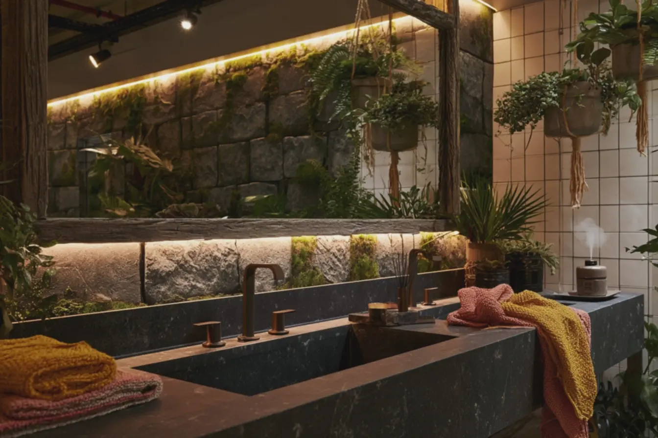 bancada-escura-com-torneiras-metalicas-foscas-em-bronze-e-toalhas-em-coresmostarda-e-terracota-com-textura-felpuda-no-ambiente-acolhedor O banheiro com cara de spa virou obsessão, mas dá para adaptar sem gastar uma fortuna bancada-escura-com-torneiras-metalicas-foscas-em-bronze-e-toalhas-em-coresmostarda-e-terracota-com-textura-felpuda-no-ambiente-acolhedor O banheiro com cara de spa virou obsessão, mas dá para adaptar sem gastar uma fortuna