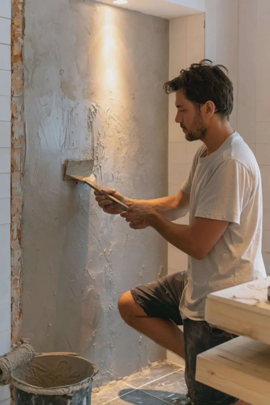 banheiro-pequeno-com-revestimento-microcimento-piso-antiderrapante-cinza-medioatmosfera-de-obra-renovacao-facil-e-pratica Chega de parede lisa: Os novos revestimentos para banheiro chegaram para mudar tudo banheiro-pequeno-com-revestimento-microcimento-piso-antiderrapante-cinza-medioatmosfera-de-obra-renovacao-facil-e-pratica Chega de parede lisa: Os novos revestimentos para banheiro chegaram para mudar tudo