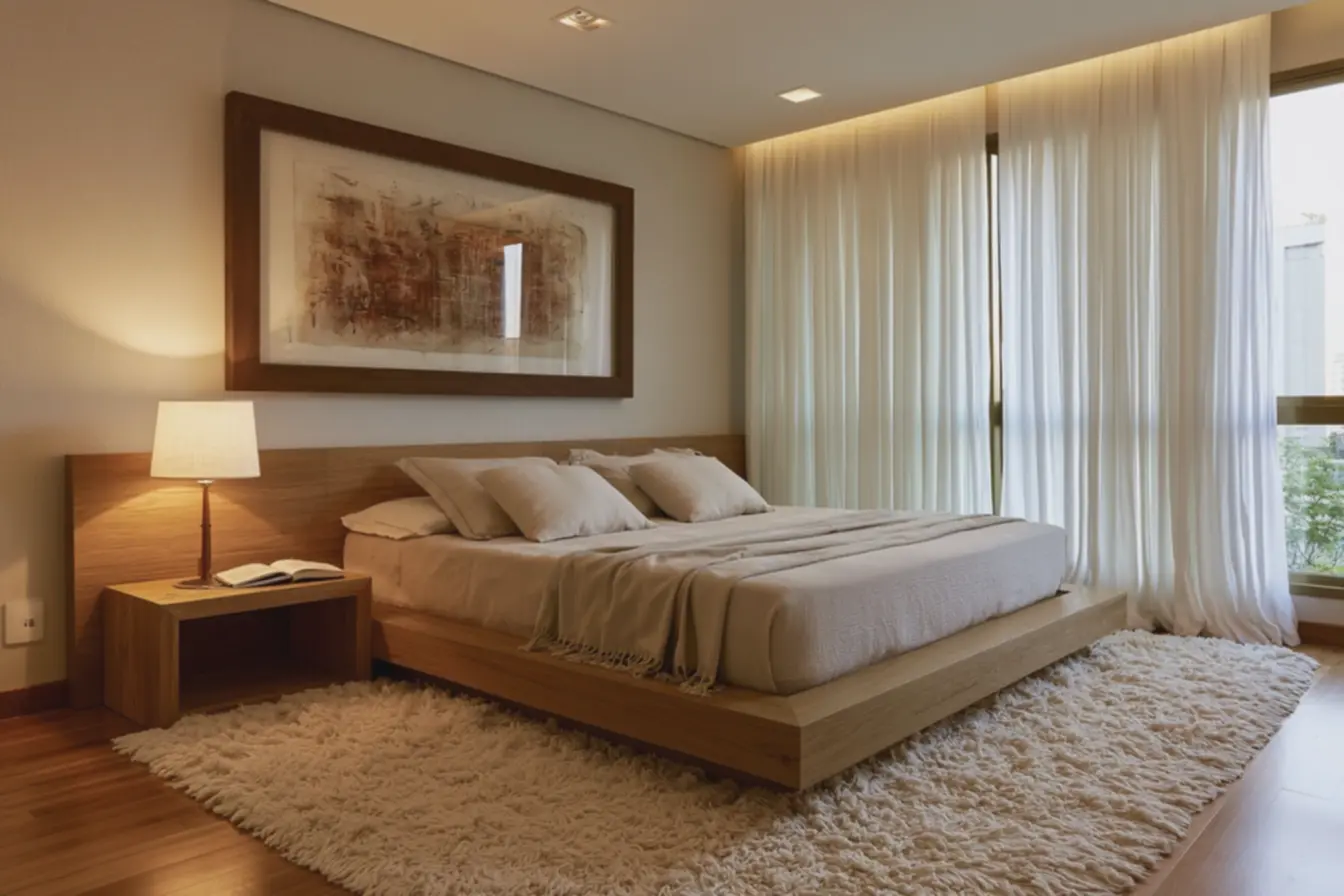 cama-de-madeira-com-mesa-de-cabeceira-clara-e-abajur-de-tecido-branco-criandoambiente-acolhedor Os principais detalhes na decoração de quartos que muitos se esquecem, mas faz grande diferença cama-de-madeira-com-mesa-de-cabeceira-clara-e-abajur-de-tecido-branco-criandoambiente-acolhedor Os principais detalhes na decoração de quartos que muitos se esquecem, mas faz grande diferença