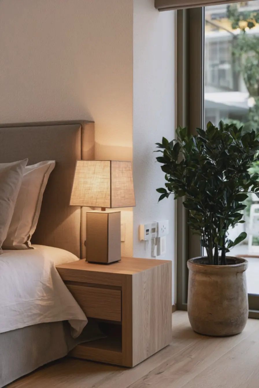 close-na-mesa-de-cabeceira-de-madeira-clara-com-acabamento-fosco-e-abajur-detecido-com-luz-quente Os principais detalhes na decoração de quartos que muitos se esquecem, mas faz grande diferença close-na-mesa-de-cabeceira-de-madeira-clara-com-acabamento-fosco-e-abajur-detecido-com-luz-quente Os principais detalhes na decoração de quartos que muitos se esquecem, mas faz grande diferença